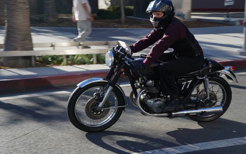 There were almost 1000 motorcycles roaring through L.A. Sunday, with police blocking off streets and people lining the route cheering the riders on.