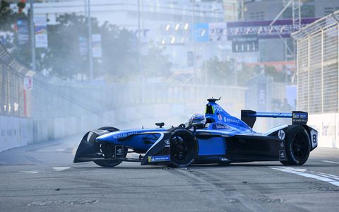 Sights from the Formula E action on the streets of Hong Kong, Saturday December 2, 2017.
