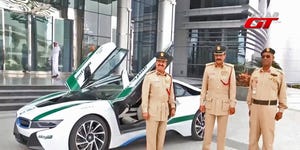 The BMW i8 will join other exotic cars in Dubai's police fleet.