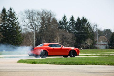 The 2018 Dodge Challenger Hellcat is perfect for turning tires into smoke.