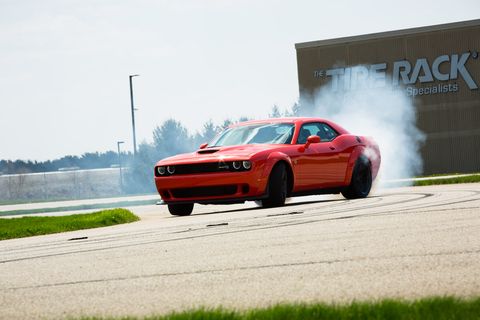 The 2018 Dodge Challenger Hellcat is perfect for turning tires into smoke.
