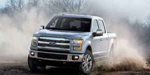 The Ford F-150 Lariat has a high-strength, military-grade, aluminum-alloy body.