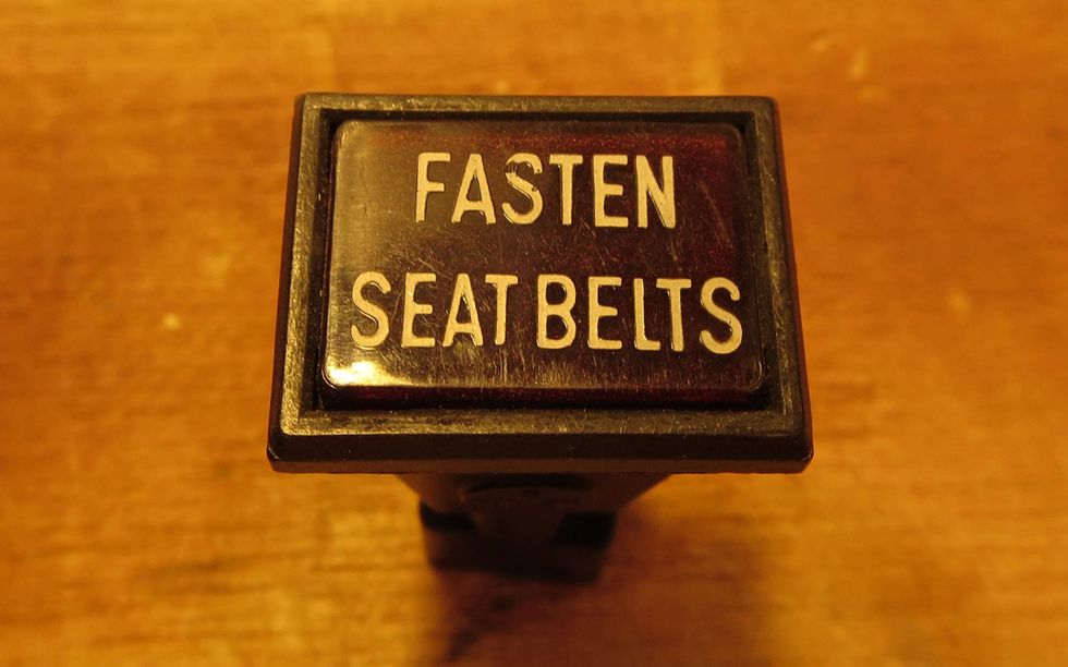 The Fasten Seat Belt warning light as future art installation