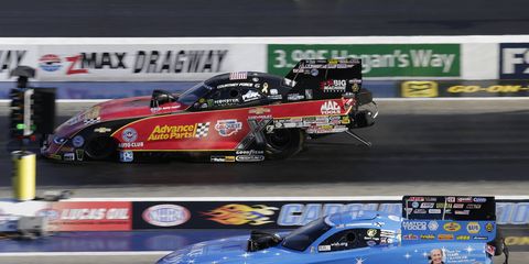 Sights from Saturday's qualifying action for the NHRA Chevrolet Nationals at zMax Dragway in Charlotte.