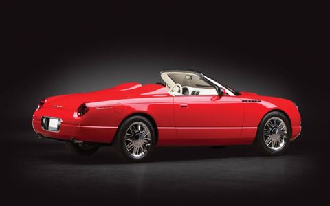 The 2001 Ford Thunderbird Sports Roadster Concept is one of several Ford concept cars in the Sam Pack collection.