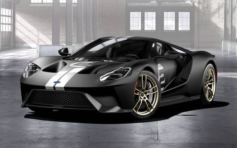 The GT Heritage Edition takes design cues from the LeMans winning 1966 Ford GT40 while still incorporating modern elements.
