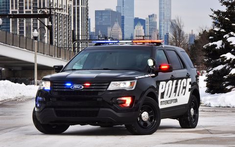 The 2016 Ford Police Interceptor utility vehicle debuted at the Chicago Auto Show.