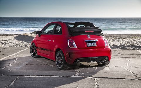 The 500c Abarth gets the roll back top, and the raucous engine.