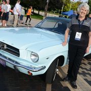 The first Ford Mustang sold at retail went to Gail Wise in Illinois. She still has it.