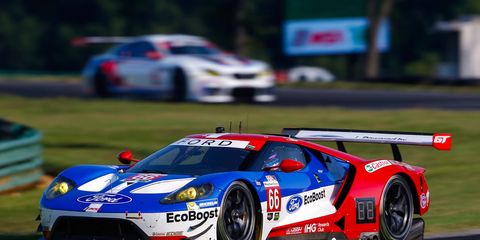 Joey Hand's track record was enough to put Ford GT on the pole for Sunday's race.