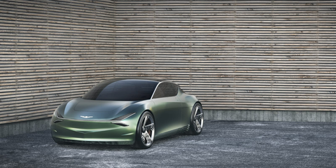 The Genesis Mint concept previews a small electric city car. It's been unveiled ahead of the 2019 New York auto show.