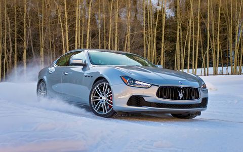 how a maserati ghibli would have looked if we'd been able to drive one in the snow