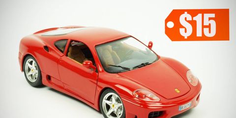 1:18-scale models of Ferraris like the 360 Modena can go for as low as $15. But not everywhere and every time.