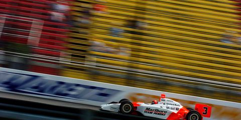 Helio Castroneves at the Firestone Indy 225 in 2004 -- the last year of racing at Nazareth.