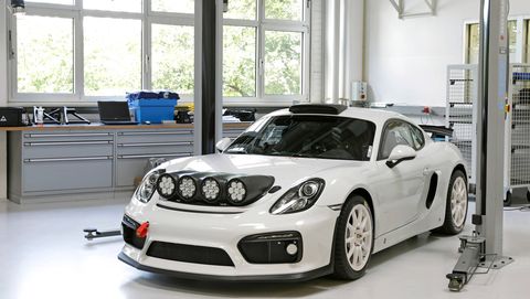 The Porsche Cayman GT4 Clubsport is powered by a 385-hp 3.8-liter flat-six engine.