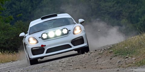 Porsche's Cayman GT4 Clubsport Rally Concept will pace the field at the 2018 ADAC Rallye Deutschland.