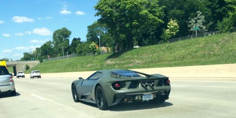 This 2016 Ford GT supercar test mule was seen running around Metro Detroit