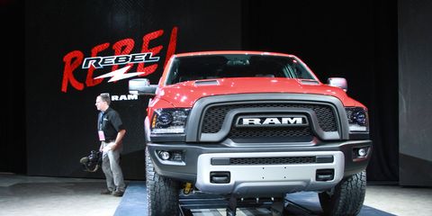 The 2015 Ram 1500 Rebel off-road pickup made its debut at the Detroit auto show.