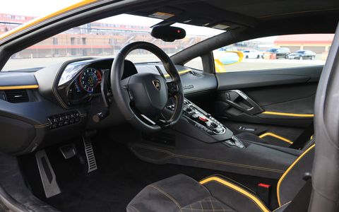 The Lamborghini Aventador S in detail