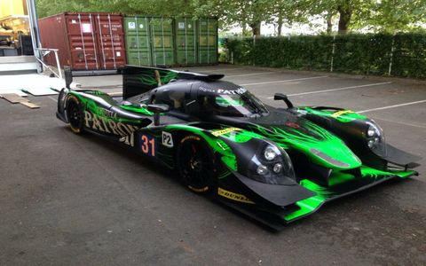 The Tequila Patron ESM race team unveiled its two Onroak Automotive Ligier J2 P2 prototype race cars for a test session in France on Monday.
