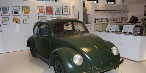 Nearby sits the second oldest 356 in the world, and next to it, resting under a photograph of Ferdinand Porsche, is  the restored chassis and engine of Ferdinand's personal 1937 VW. The body is in advanced stages of restoration and the restored car will be exhibited when finished.