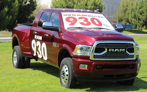 The 2018 Ram 3500 HD has more torque than any other heavy duty pickup at 930 lb-ft.