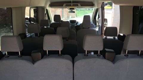 From the cargo area forward, seating is 4-3-3-2
