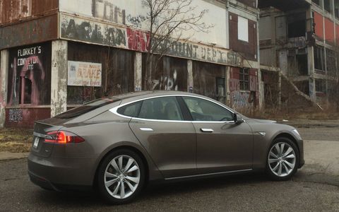 The new Tesla Model S 70D visits One Autoweek Tower.