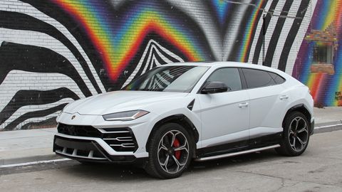 The Lamborghini Urus is a close relative of the Audi Q7, but uses a twin-turbo 4.0-liter V8 for power as opposed to a V6.