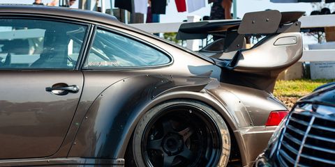 Though sometimes polarizing, it's hard to argue with the bold styling of an RWB-tuned Porsche 911. This one is featured in the show area at Gridlife South at Road Atlanta. (Brooks Metzler 2018)