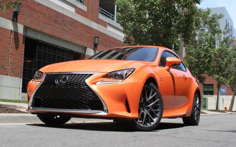 The 2016 Lexus RC200t F-Sport sports a turbocharged four, double wishbone suspension and an eight-speed automatic transmission.
