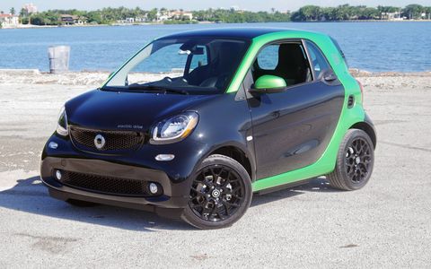 The 2017 Smart Fortwo Electric Drive has a range of about 80 miles.