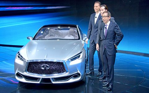 The 2015 Infiniti Q60 concept coupe made its debut at the Detroit Auto Show, closely previewing a production car.