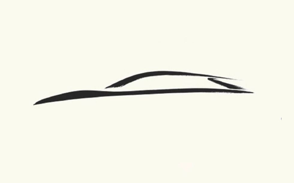 Infiniti teased a new concept or production car with this minimalist sketch, suggesting a QX70 replacement.