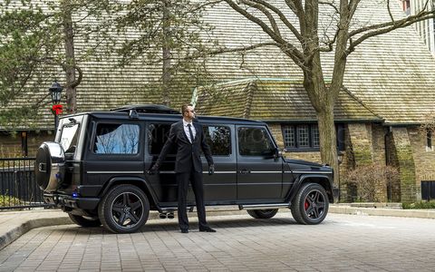 The INKAS G-wagen is bulletproof, bomb proof and looks like a pretty nice place to travel.