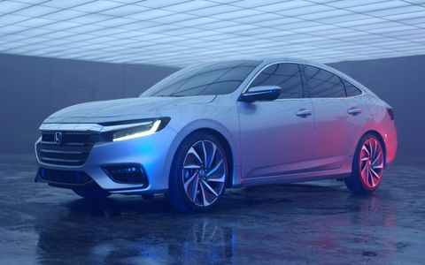 The 2019 Honda Insight prototype will make its debut at the 2018 Detroit auto show. Honda has not released fuel economy figures for the third-generation hybrid, which uses a 1.5-liter Atkinson gasoline engine and an electric motor, but the automaker expects them to be competitive with other hybrids in the segment.