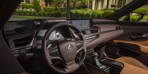 The 2019 Lexus ES comes with a range of interior options including several options of wood and brushed metal.