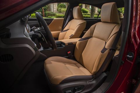 The 2019 Lexus ES comes with a range of interior options including several options of wood and brushed metal.