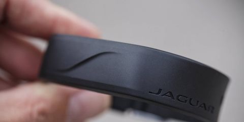 This water-resistant wristband can serve as your key, allowing you to leave the fob in the F-Pace when you're engaged in all those active lifestyle things.