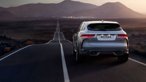 The 2019 Jaguar F-Pace SVR makes its debut ahead of the New York auto show with a 550-hp supercharged V8 under its hood.
