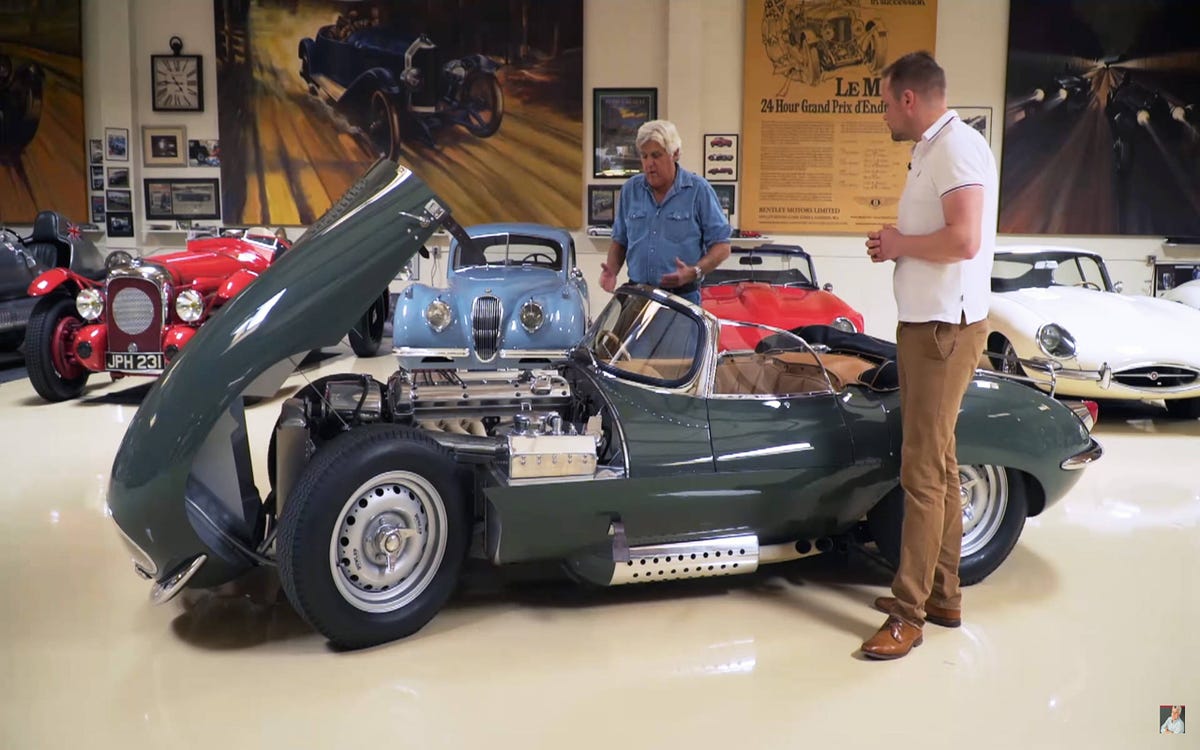 Jay Leno almost drives the Jaguar XKSS continuation car