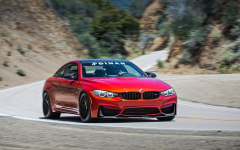 The Dinan S2 M4 makes a listed 548 hp and 549 lb ft of torque. Adjustable coilovers and a whole bunch of suspension bits make it a car for the track more than the street.