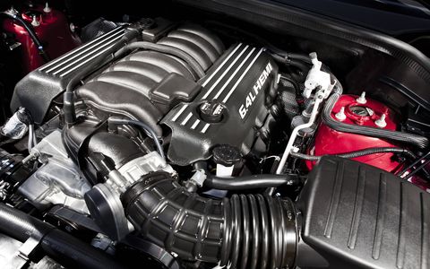 The 6.4-liter HEMI® V-8 with Fuel Saver Technology now delivers 475 horsepower at 6,000 rpm and 470 lb.-ft. of torque at 4,300 rpm.