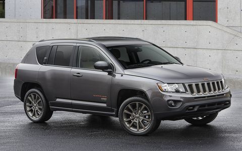 Jeep introduced six anniversary edition vehicles before the Detroit auto show; all go on sale in the first quarter of 2016.