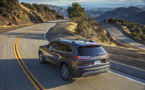 The 2019 Jeep Cherokee gets about half a complete makeover, including a more mainstream grille and a new turbo four, all while remaining just as confident off-road.