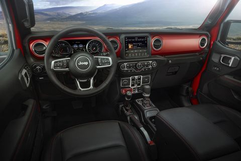 Inside the 2020 Jeep Gladiator. It should come as no surprise that it looks an awful lot like the current Jeep Wranglers -- which is by no means a bad thing.