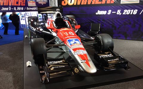 The Detroit Grand Prix display IndyCar car.