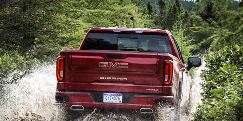 The 2019 GMC Sierra in action
