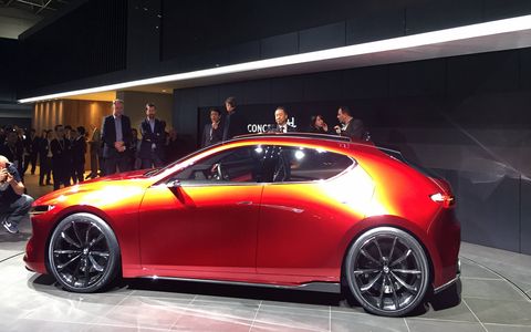 The Mazda Kai Concept teases future Mazda 3 styling at the Tokyo Motor Show.