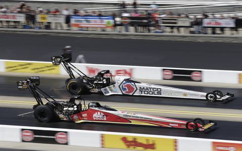 Sights from Saturday's qualifying action for the NHRA Chevrolet Nationals at zMax Dragway in Charlotte.